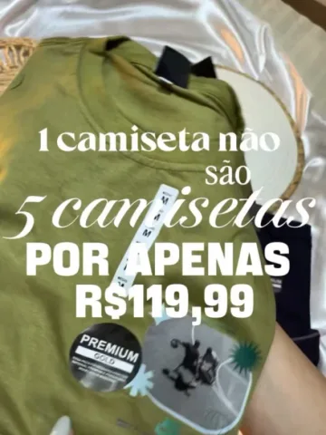 Kit 5 camisetas